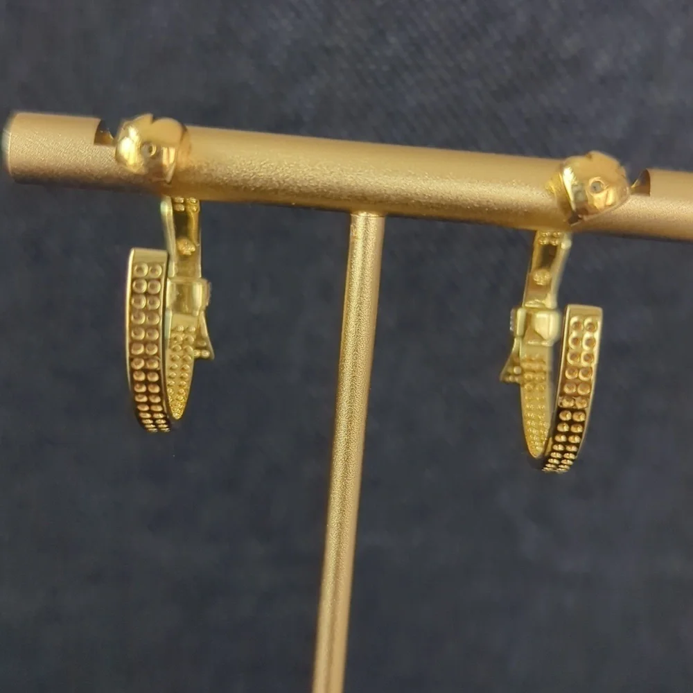 Kate Spade Ribbon Pave CZ Gold Earrings - Picture 5 of 5